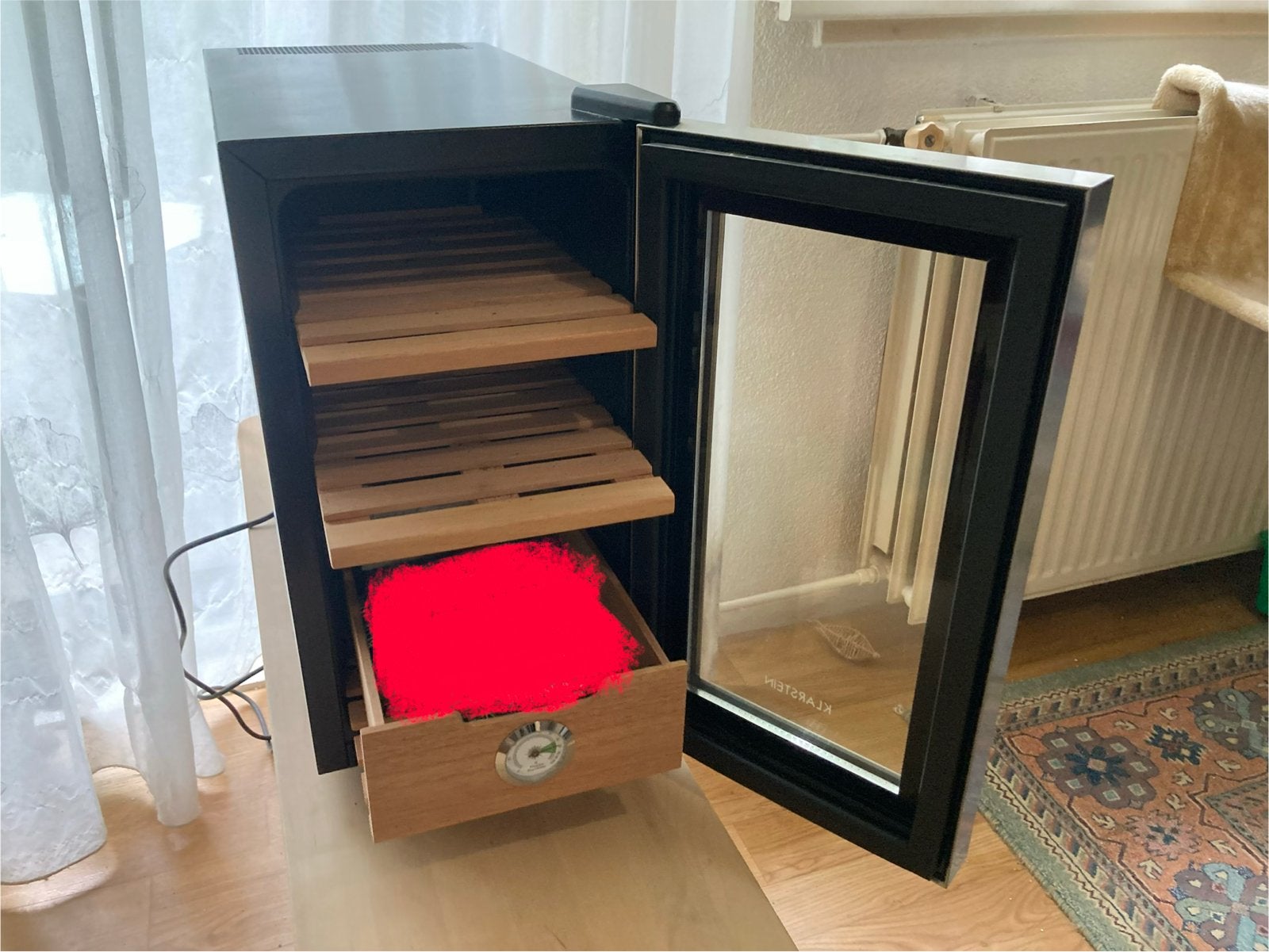 Elektrische Koeler en Humidor 20L Klarstein El Presidente 23, Ophalen, Zo goed als nieuw