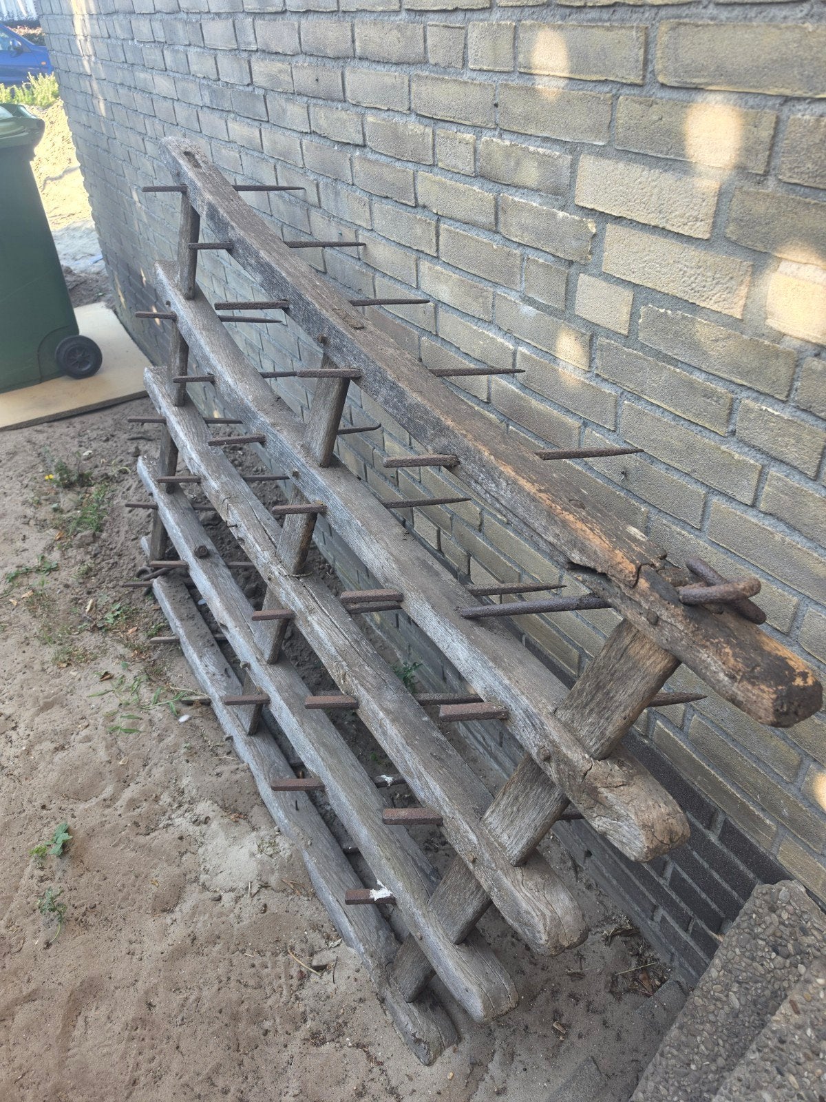 oude houten Eg / ploeg, Ophalen, Gebruikt