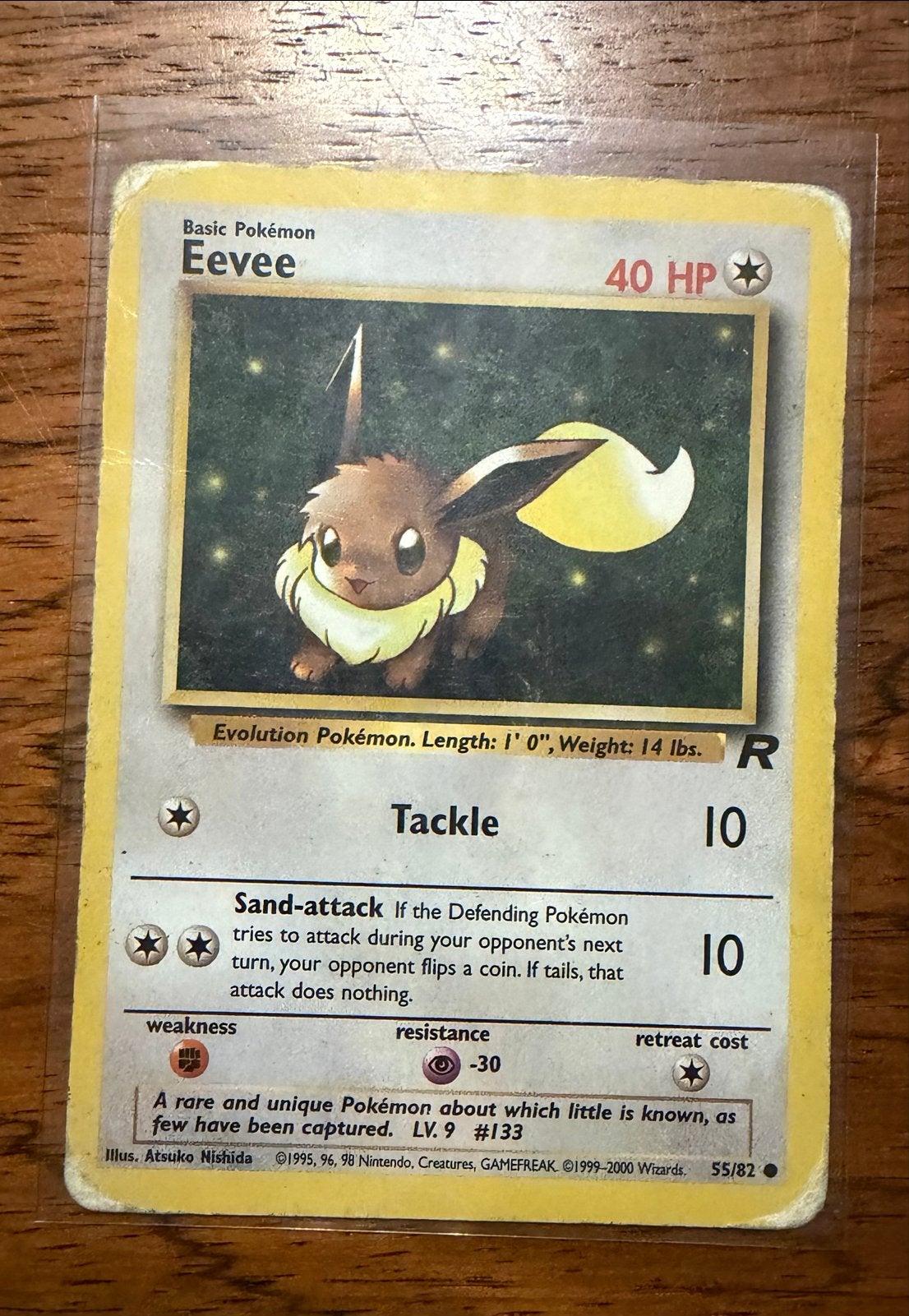 Pokémon Eevee (Jungle Set) 55/82 - Vintage Kaart, Ophalen of Verzenden, Gebruikt, Losse kaart