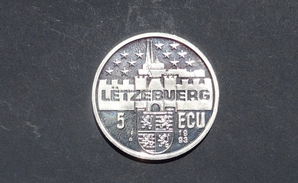 5 ECU Lëtzebuerg 1993, Postzegels en Munten, Munten | Europa | Niet-Euromunten, Ophalen of Verzenden, Overige landen, Losse munt
