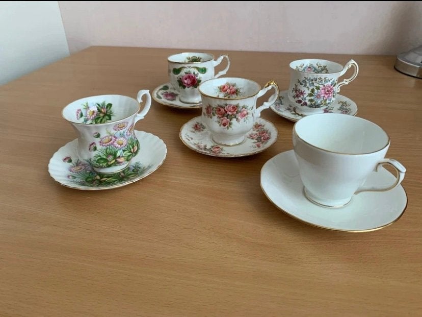 Vintage theekopjes: Standard Royal, Queen’s, Richmond, Duche, Ophalen of Verzenden