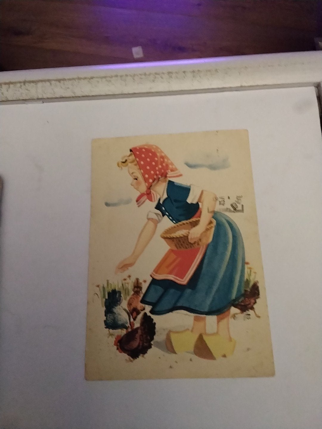 MEISJE. OP KLOMPEN. 1956, Ophalen of Verzenden, 1940 tot 1960, Kinderen