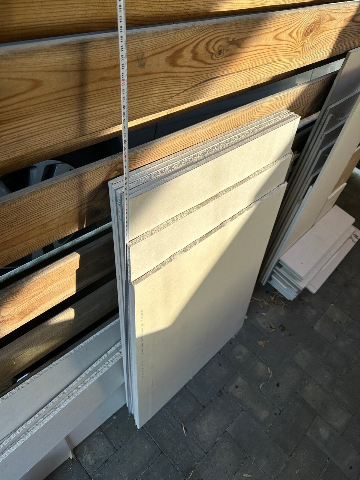 9x Gipsplaat 91cm x60x 1,25, Ophalen, Gebruikt