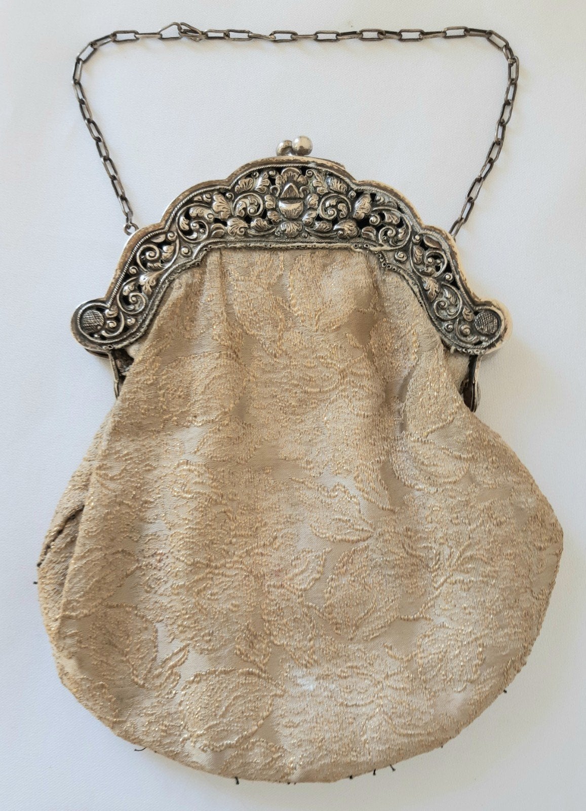 Antieke Zilveren Djokja Beugeltas, Ophalen of Verzenden, Zilver