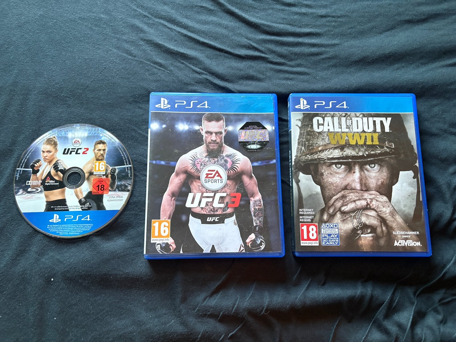 PlayStation 4 games Call of Duty WWII en UFC 2 en 3, Spelcomputers en Games, Games | Sony PlayStation 4, Avontuur en Actie, Online