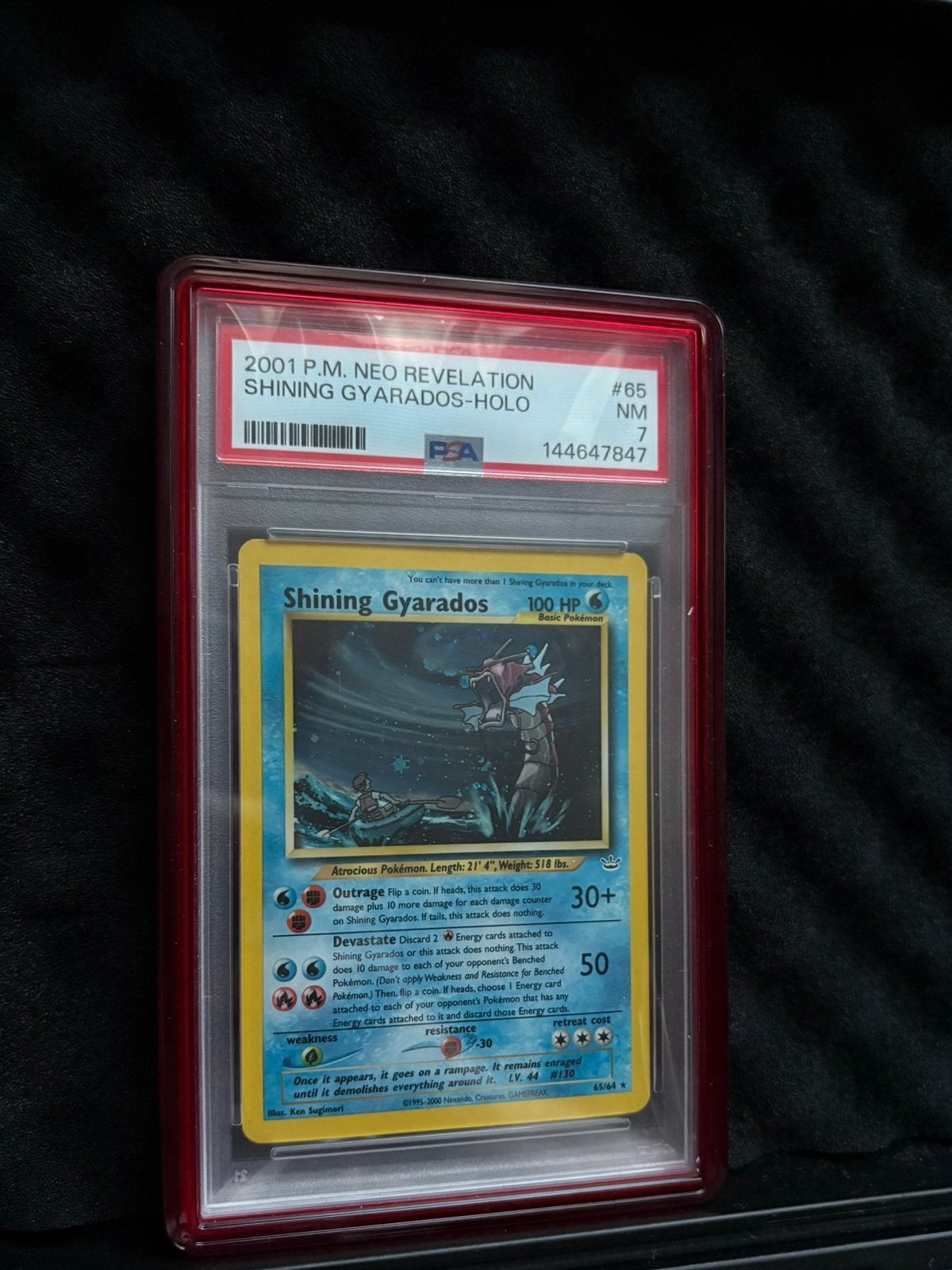 NEO REVELATION Shining Gyarados psa 7, Ophalen of Verzenden, Nieuw, Losse kaart, Foil