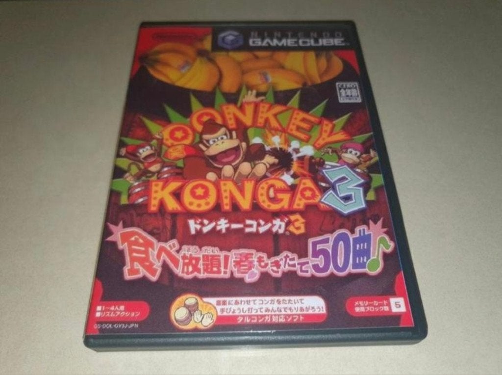 Donkey Konga 3 Gamecube GC Game Case, 1 speler, Verzenden, Zo goed als nieuw, Vanaf 3 jaar