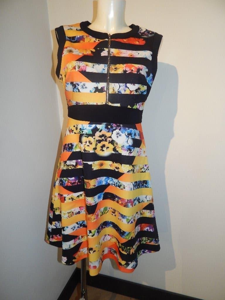 Joseph Ribkoff soft shell jurk viooltjes print kleurrijk M, Maat 38/40 (M), Overige kleuren, Verzenden, Joseph Ribkoff
