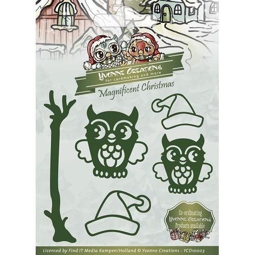 snijmallen Origineel Uilen, tak, kerstmutsen, Hobby en Vrije tijd, Kaarten | Zelf maken, Ophalen of Verzenden, Zo goed als nieuw