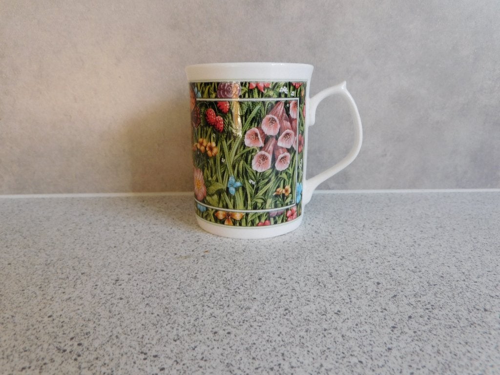 Mok Fine Bone China Wilde Bloemen Heemskerk, Overige merken, Zo goed als nieuw, Overige stijlen, Porselein