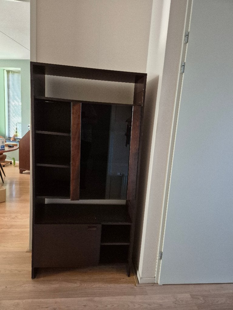 Leuke Boekenkast, Huis en Inrichting, Ophalen, 50 tot 100 cm, Donker hout, 150 tot 200 cm