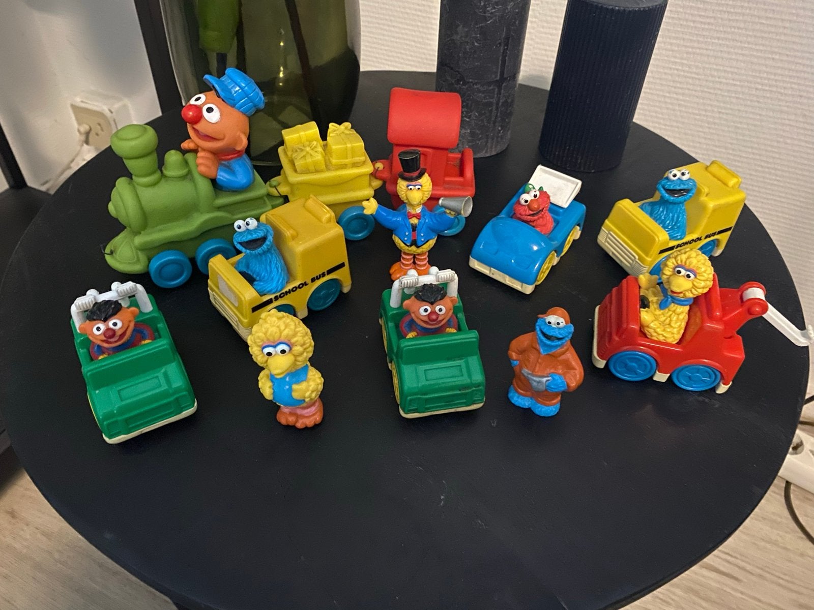Set Sesamstraat poppetjes en auto’s, Ophalen of Verzenden, Gebruikt, Jongen of Meisje