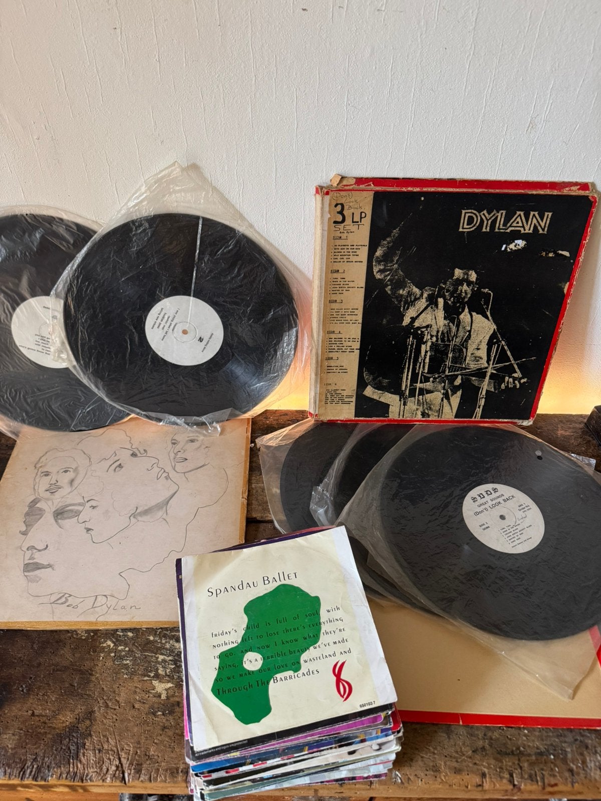 2 bootleg bob dylan 2 en 3 dubbel en stapeltje div, singels, Ophalen of Verzenden, Zo goed als nieuw, Overige formaten, Poprock