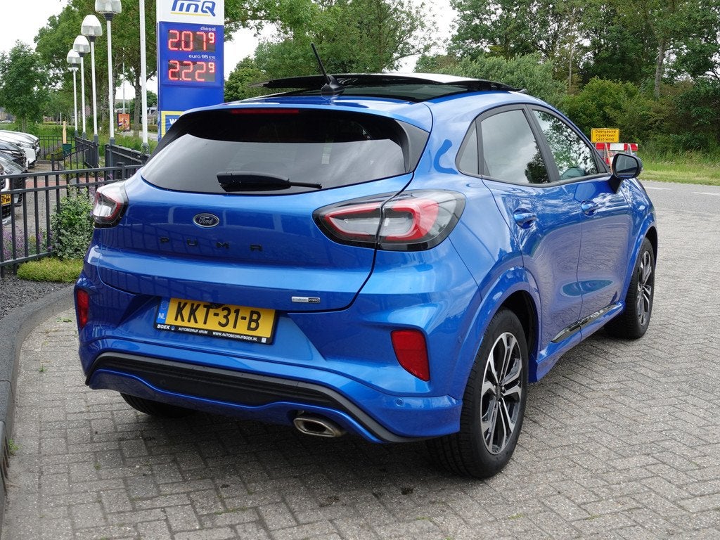 Ford Puma 1.0 EcoBoost Hybrid 125PK ST-Line AUTOM. PANO | WI, Blauw, 665 kg, Bedrijf, Hybride Elektrisch/Benzine