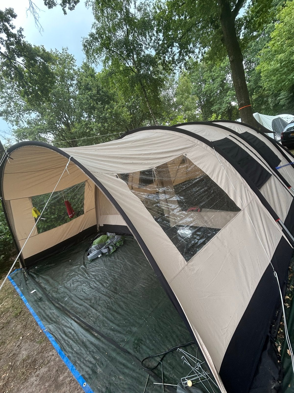 Familia 6 obelink Ruime tunneltent met lichte slaaptent, Ophalen, Gebruikt, Tot en met 6