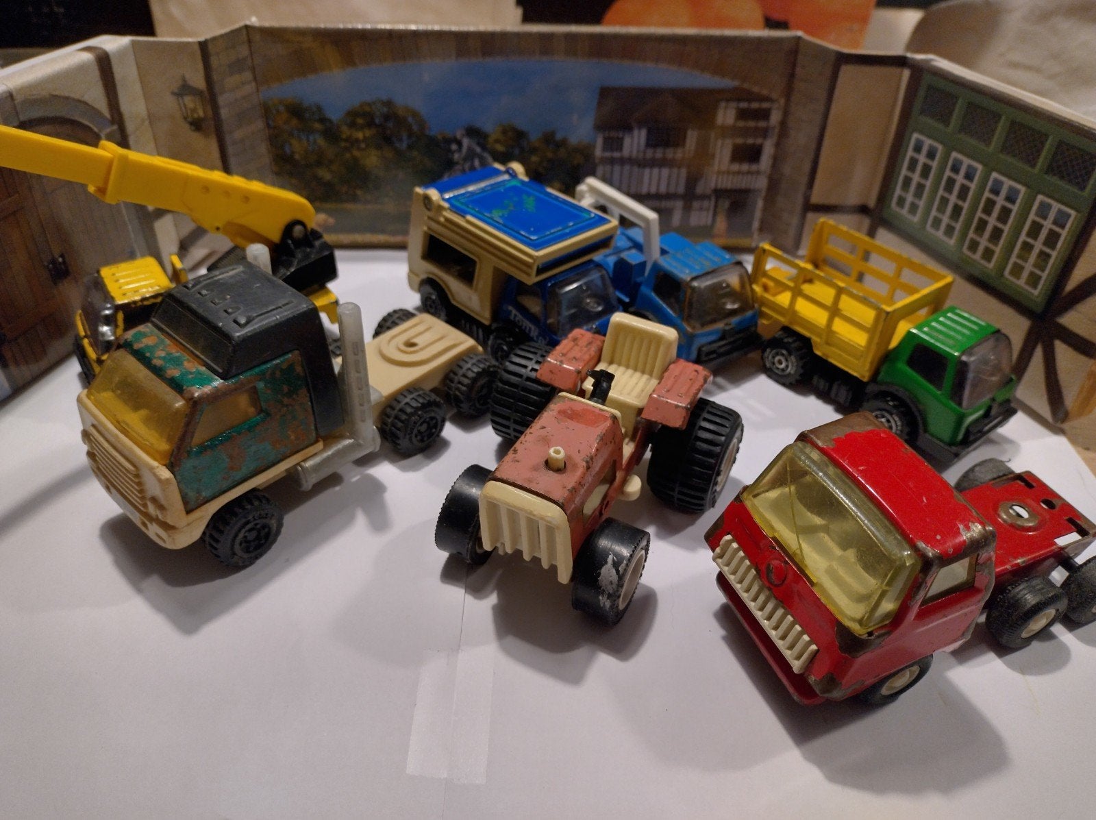 7 Tonka vrachtwagens en voertuigen - Vintage speelgoed, Ophalen of Verzenden, Gebruikt