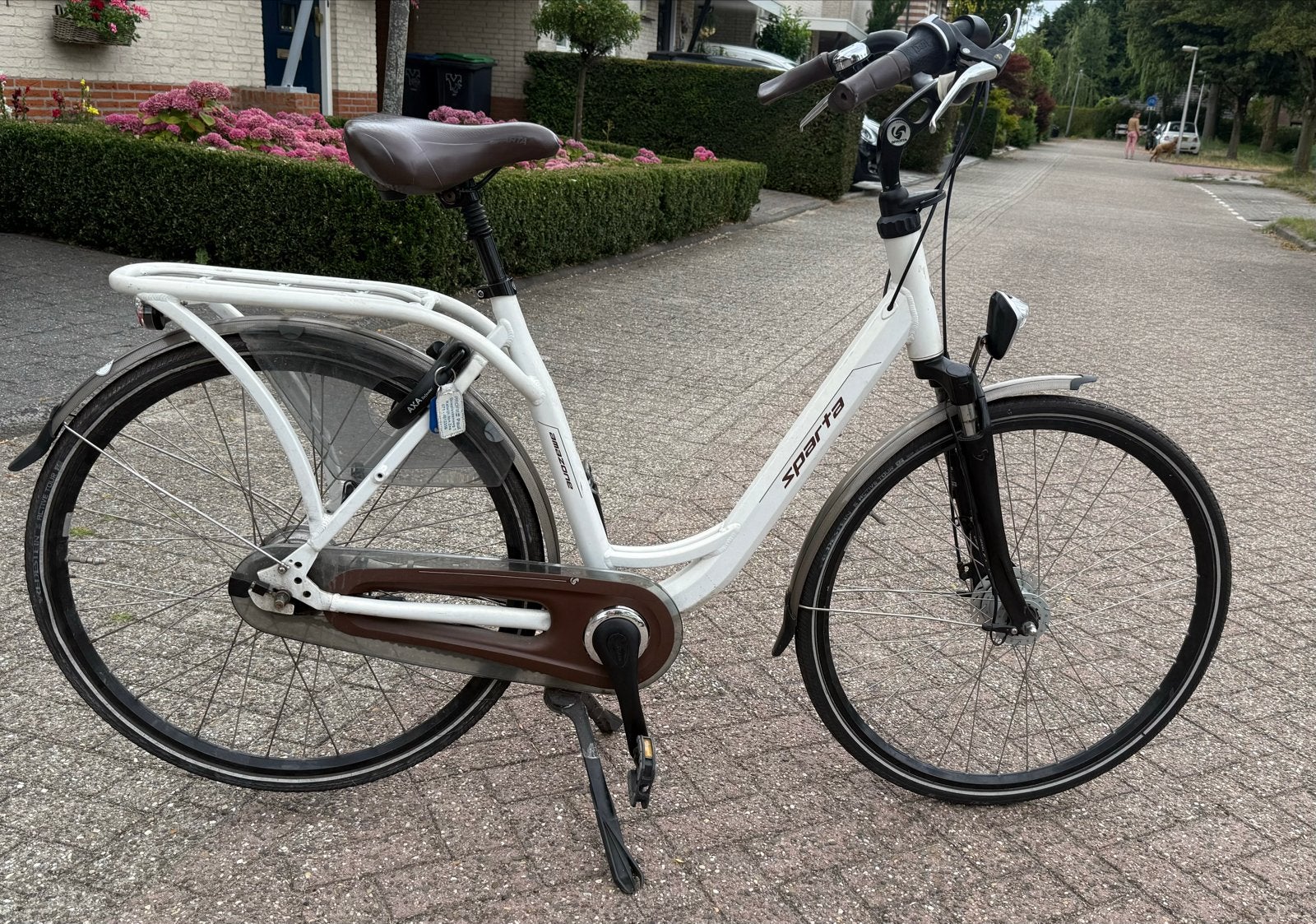 Sparta Amazone Damesfiets - Wit, Fietsen en Brommers, Fietsen | Dames | Damesfietsen, Gebruikt, Sparta, Versnellingen, 53 tot 56 cm