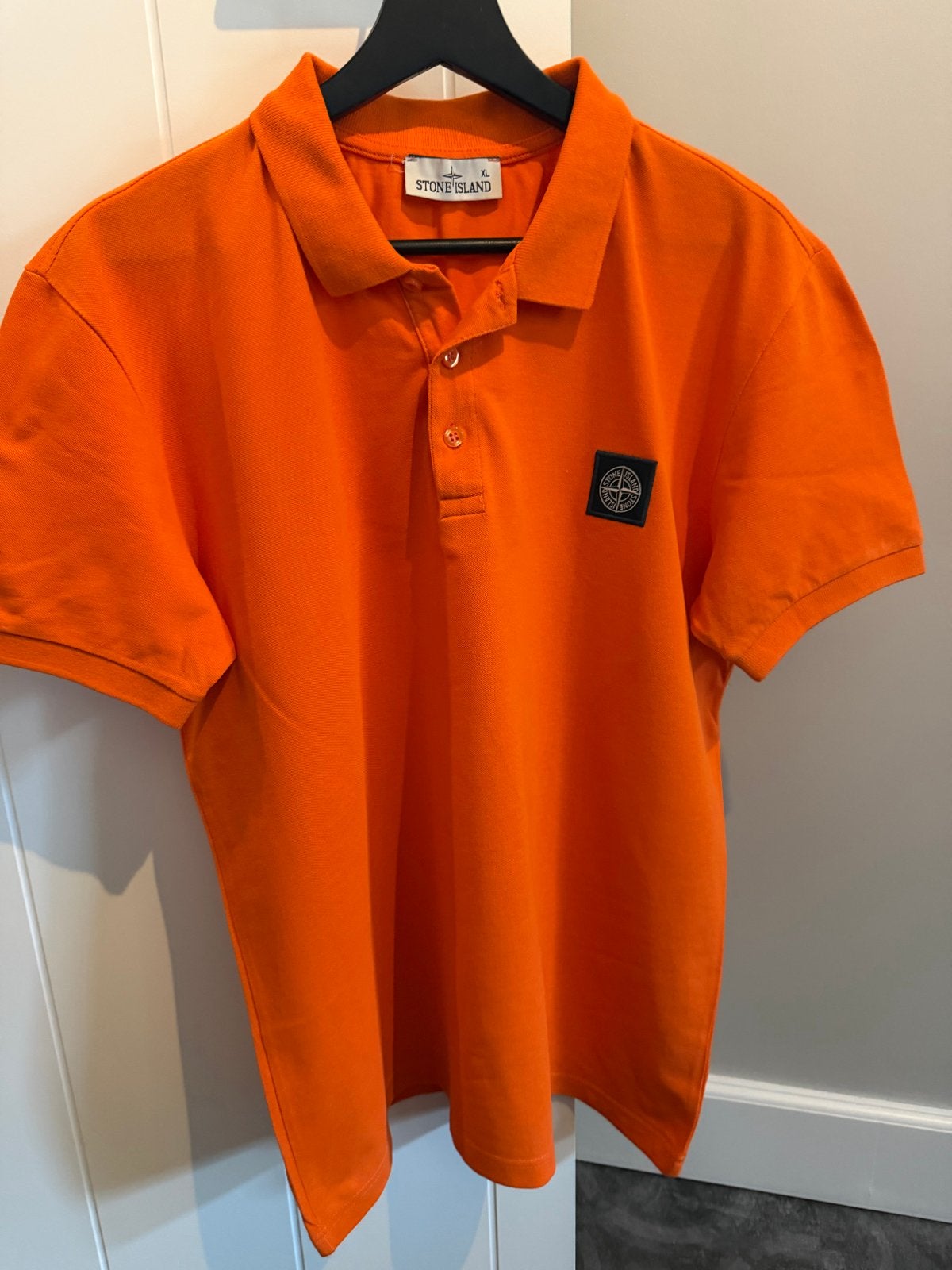 Stone Island heren polo - Oranje - Maat XL, Ophalen of Verzenden, Zo goed als nieuw, Maat 56/58 (XL), Oranje