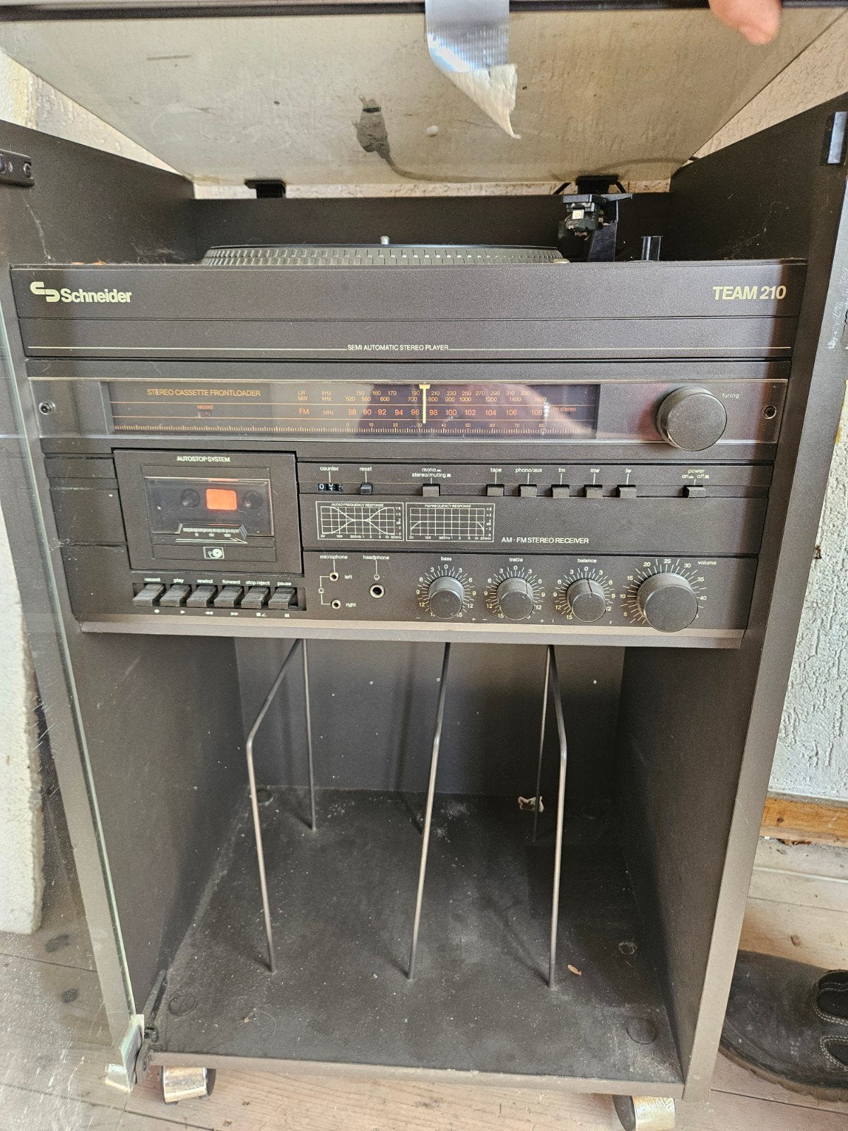 Schneider stereoset met platenspeler, Ophalen, Zo goed als nieuw, Overige merken