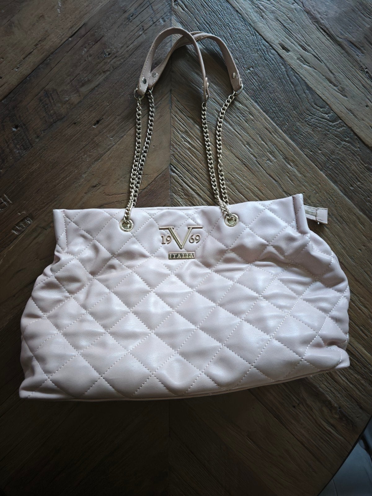 Versace 1969 Italia Handtas - Roze/Beige, Ophalen of Verzenden, Gebruikt, Roze, Handtas