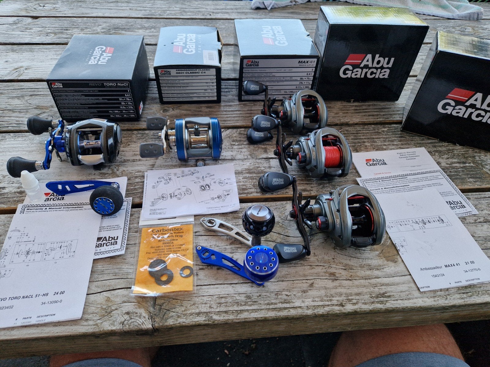 Diverse reels Abu Garcia Ambassadeur Revo classic nacl, Watersport en Boten, Hengelsport | Roofvissen, Ophalen of Verzenden, Zo goed als nieuw