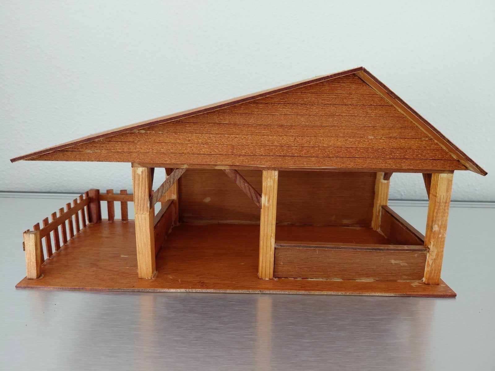handgemaakte houten kerststal, Ophalen of Verzenden, Nieuw