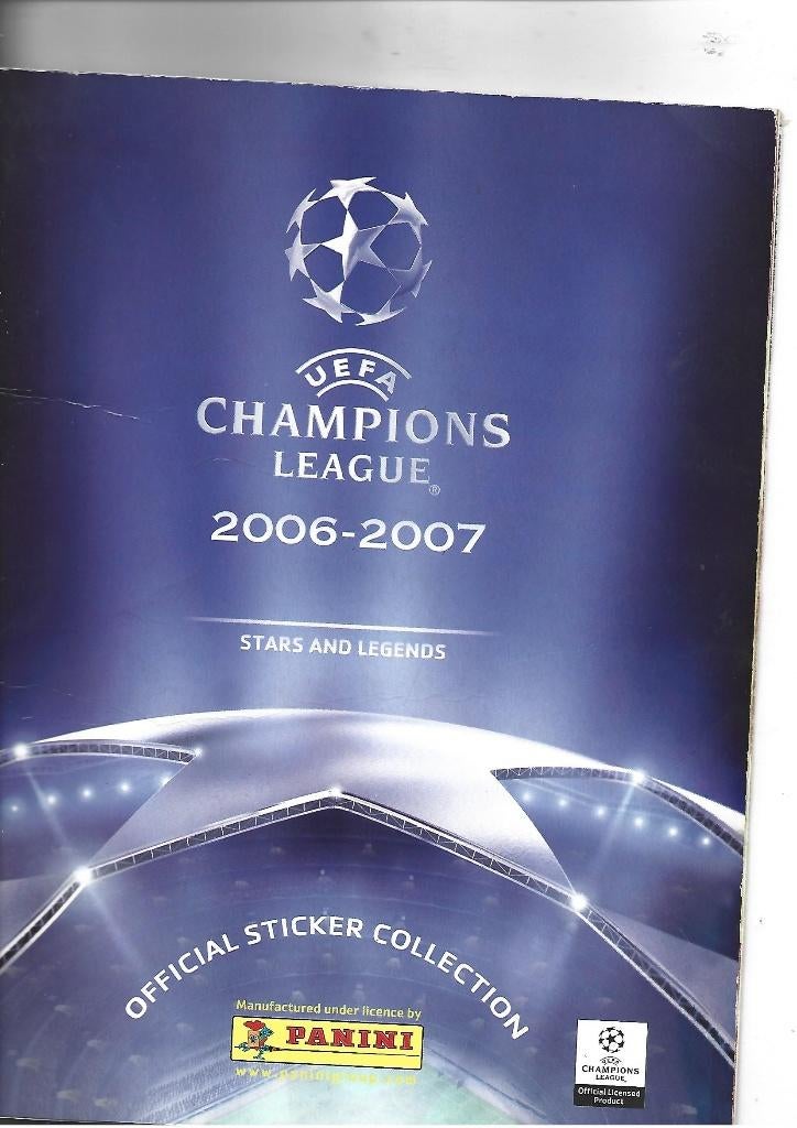 PANINI KAARTJES VOETBAL CHAMPIONS LEAGUE 2006/2007, Ophalen of Verzenden, Zo goed als nieuw, Buitenlandse clubs, Poster, Plaatje of Sticker