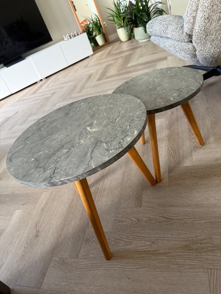 Tafeltjes, Huis en Inrichting, Tafels | Bijzettafels, Ophalen, Rond, Minder dan 55 cm, 45 tot 60 cm