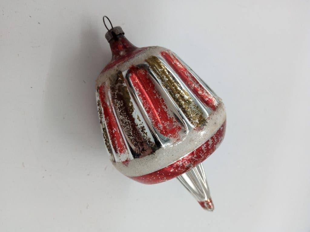 Mooie oude glazen kerstbal, Diversen, Kerst, Ophalen of Verzenden, Gebruikt