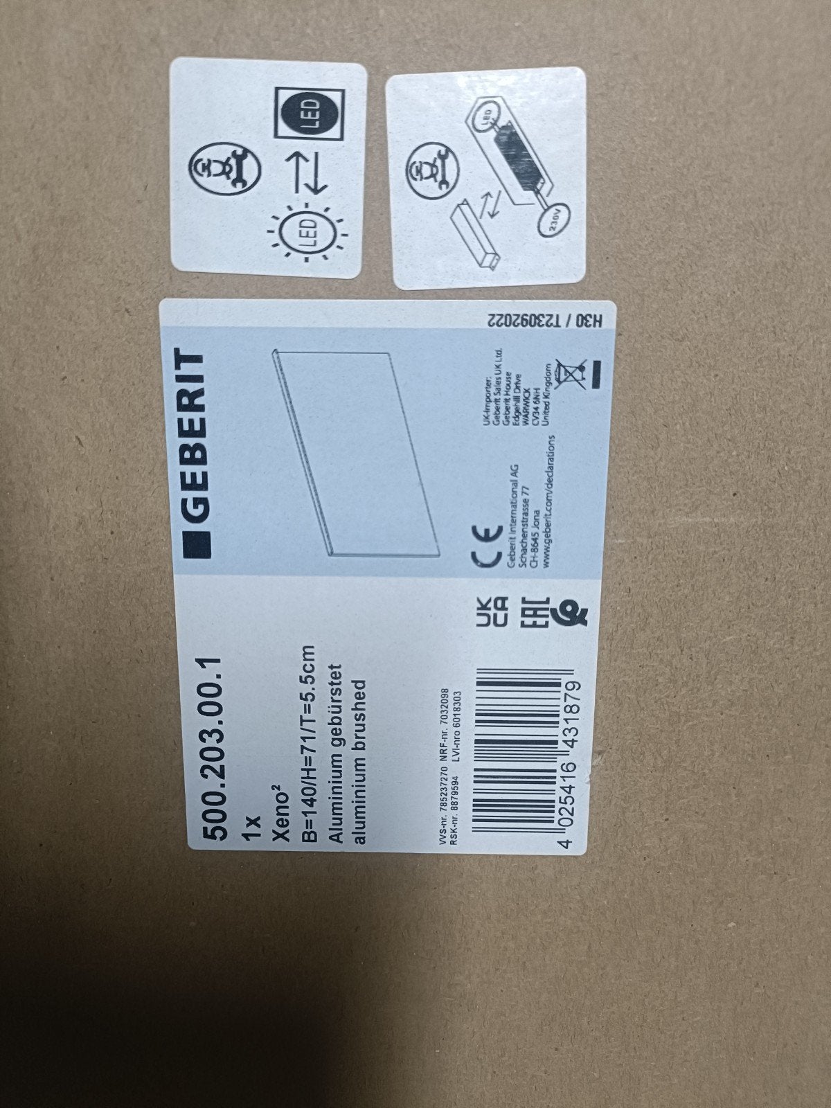 Geberit Xeno2 badkamerspiegel met verlichting (gerepareerd), Huis en Inrichting, Ophalen