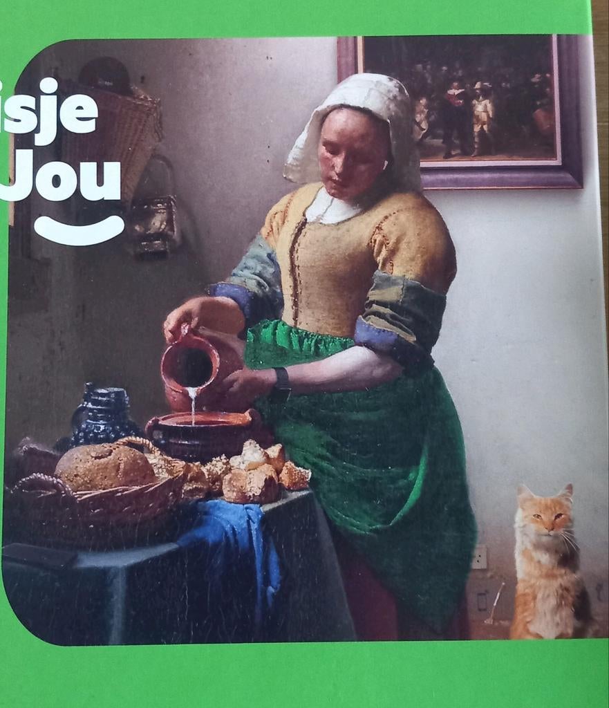Puzzel het Melkmeisje (Kpn) 1000 stukjes, Ophalen of Verzenden, 500 t/m 1500 stukjes, Gebruikt, Legpuzzel
