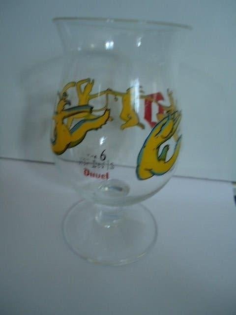 Duvel glas "The 6 Hop Devils", Verzamelen, Biermerken, Ophalen of Verzenden, Zo goed als nieuw, Glas of Glazen, Duvel