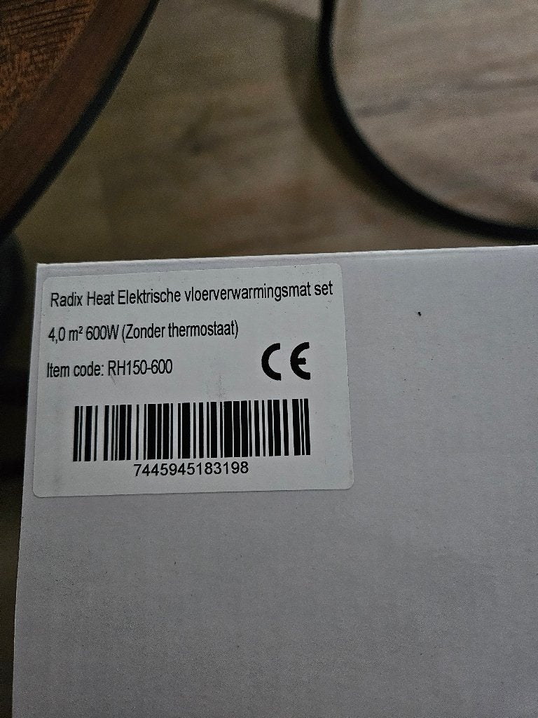 Elektrische vloerverwarming, Ophalen, 500 tot 800 watt, Minder dan 30 cm, Overige typen