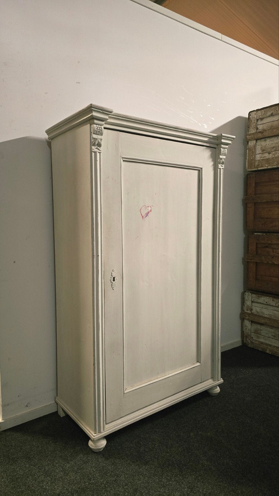 Antieke Brocante Grenen Houten 1 Deurs Kast Direct Leverbaar, Ophalen of Verzenden