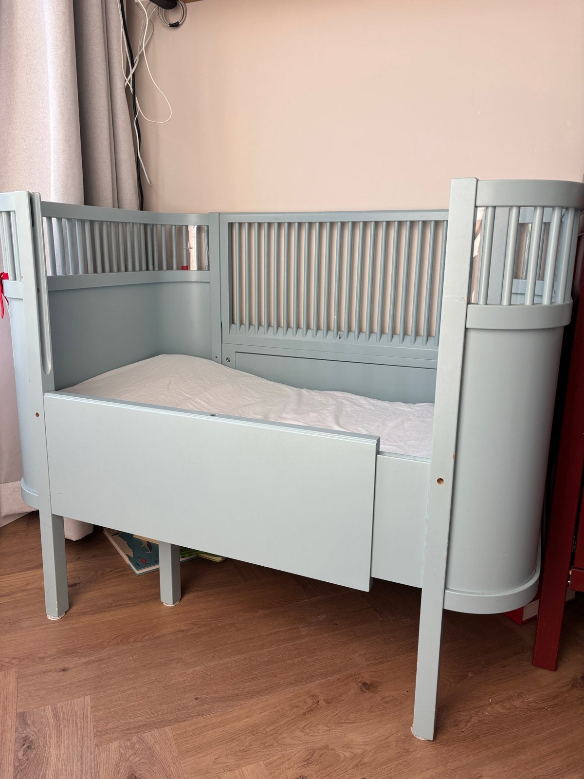 Sebra meegroeibed - licht blauw / aqua, Kinderen en Baby's, Kinderkamer | Bedden, Ophalen, Gebruikt, 70 tot 85 cm, 140 tot 160 cm