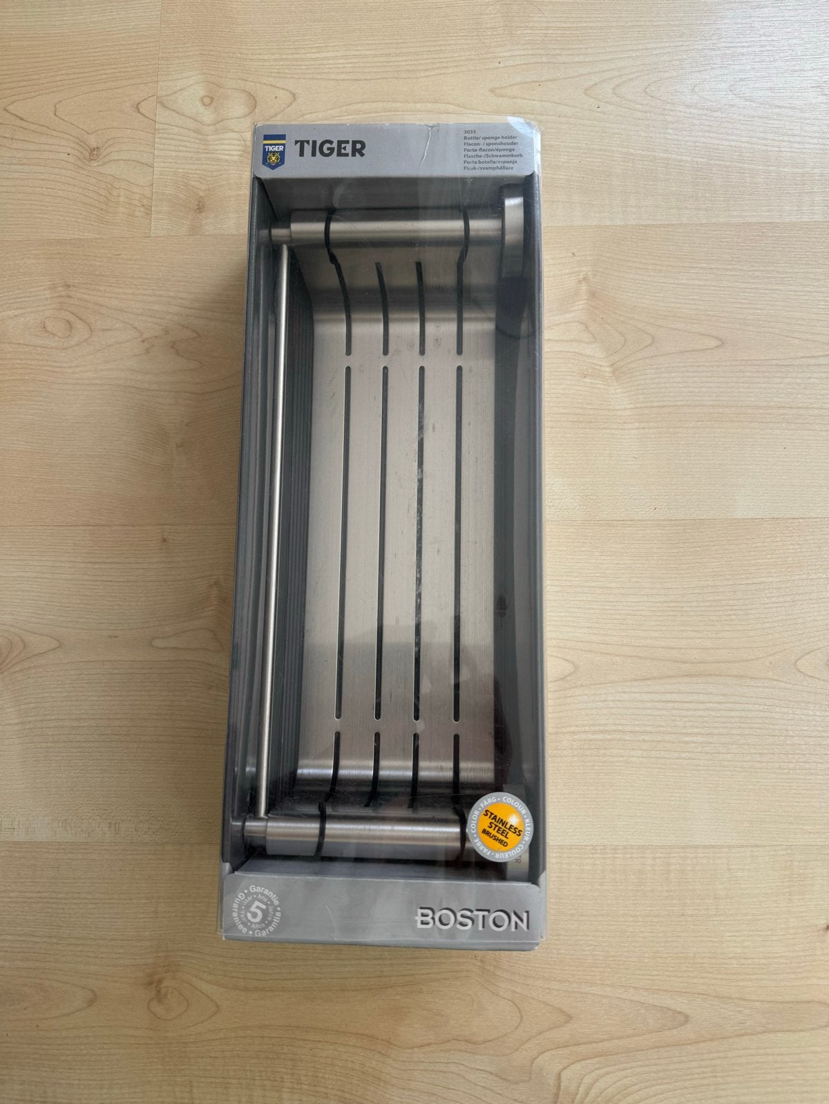 Tiger Boston Doucherek RVS Geborsteld - Nieuw in doos, Overige merken, Nieuw, Ophalen of Verzenden, Douche-accessoire