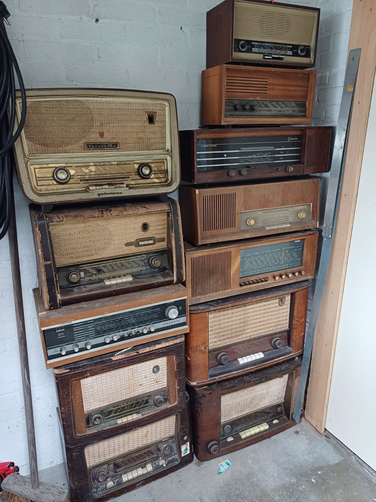 12 x oude radio, Antiek en Kunst, Ophalen