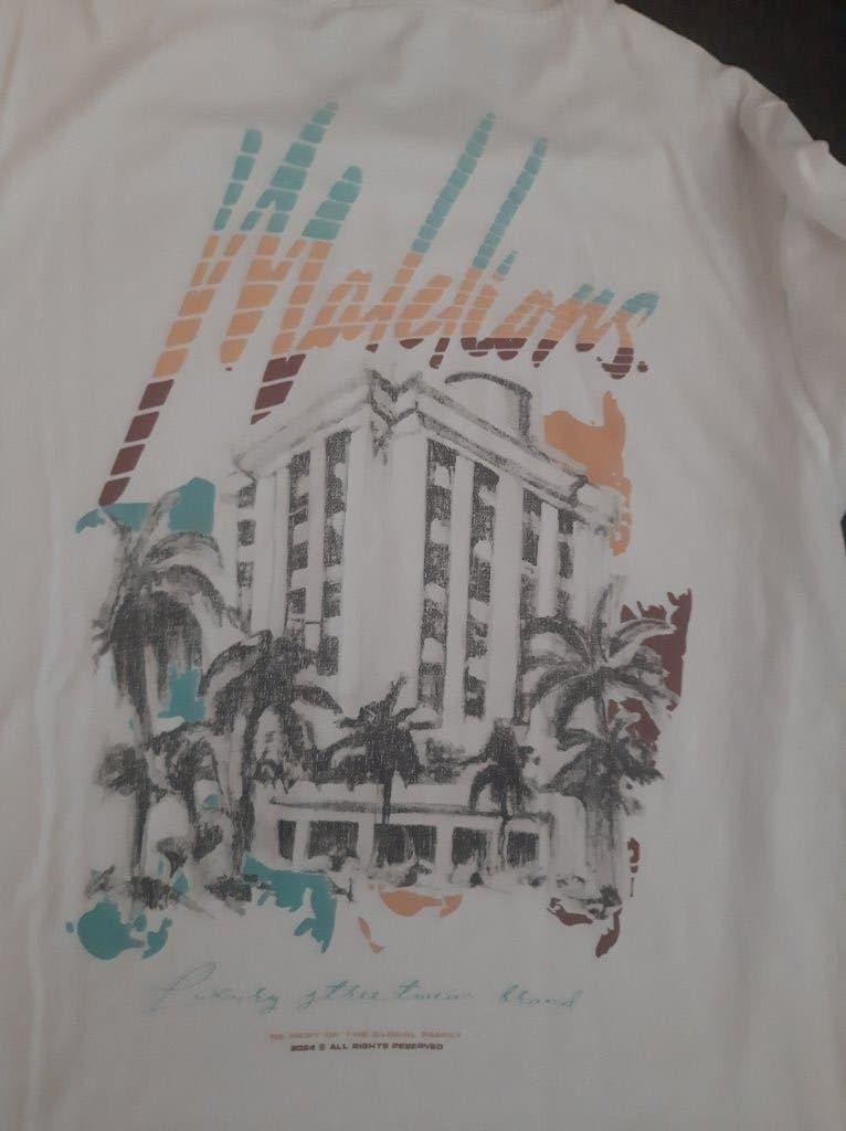 Malelions T-shirt met rugprint. Maat L, Maat 52/54 (L), Wit, Malelions, Ophalen of Verzenden