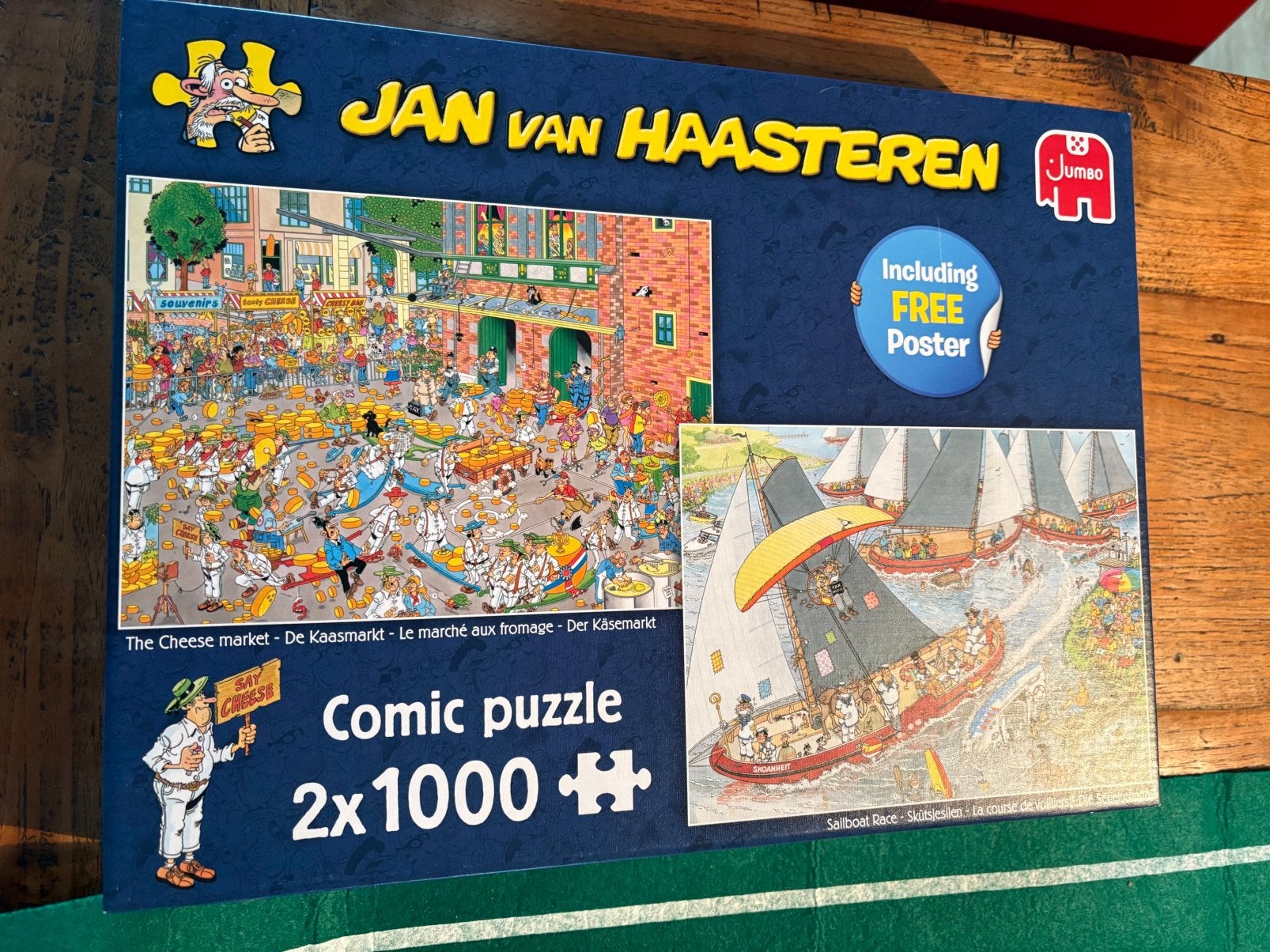 Jan van Haasteren puzzel 2 x 1000 stukjes, Ophalen, 500 t/m 1500 stukjes, Zo goed als nieuw