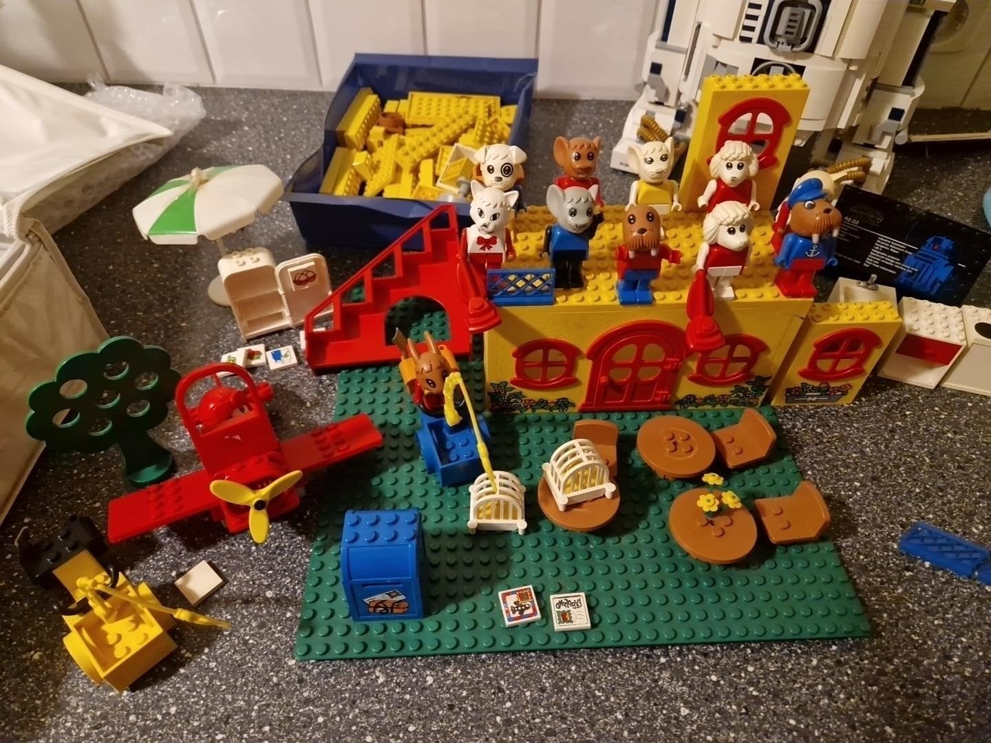 Vintage LEGO Fabuland jaren 70/80 – Grote partij met huis, f, Ophalen, Gebruikt