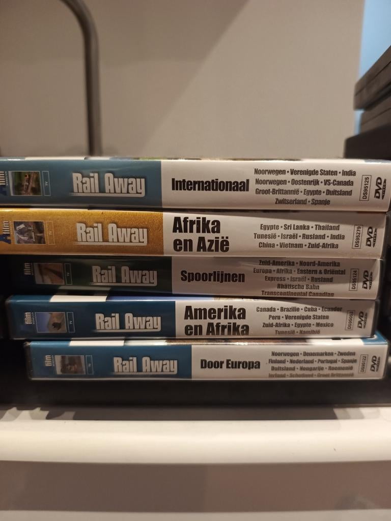 Rail Away DVD Collectie: Treinreizen diverse continenten, Cd's en Dvd's, Alle leeftijden, Ophalen of Verzenden, Gebruikt, Boxset