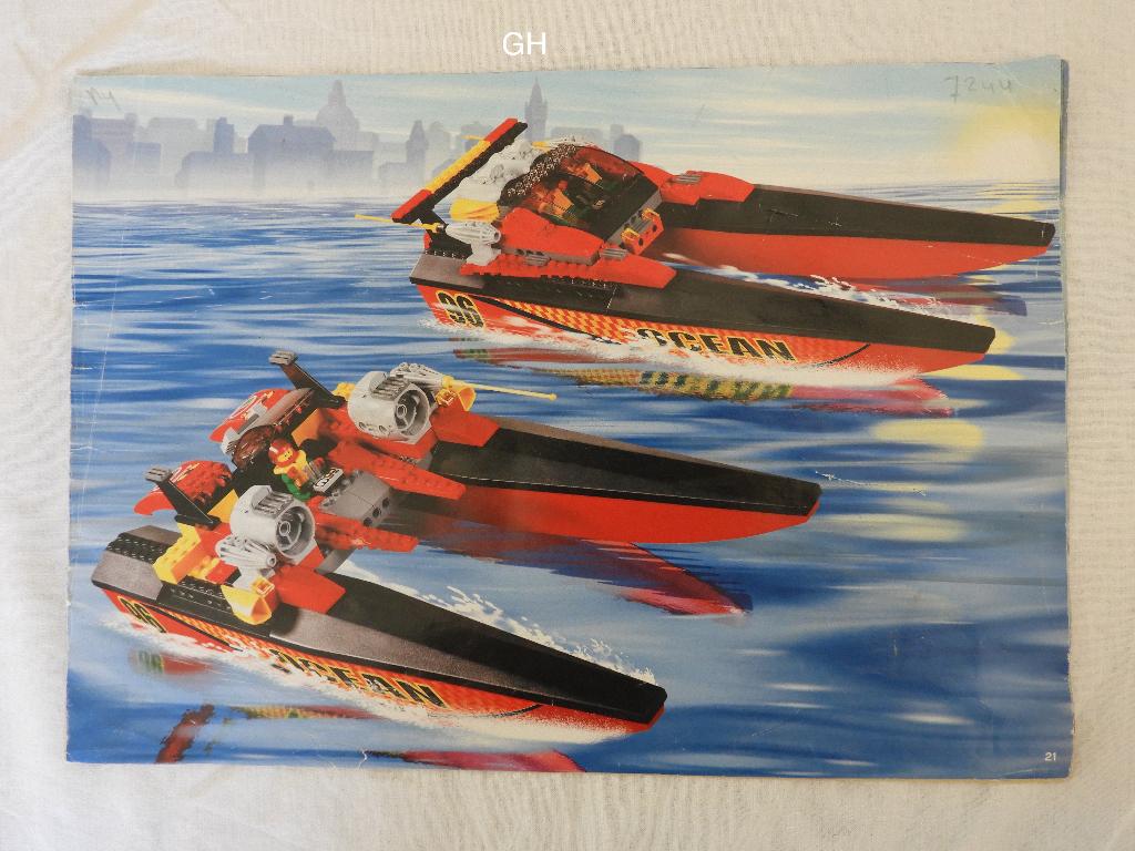 Lego 7244 Speedboat, Compleet, Lego, Ophalen of Verzenden, Complete set
