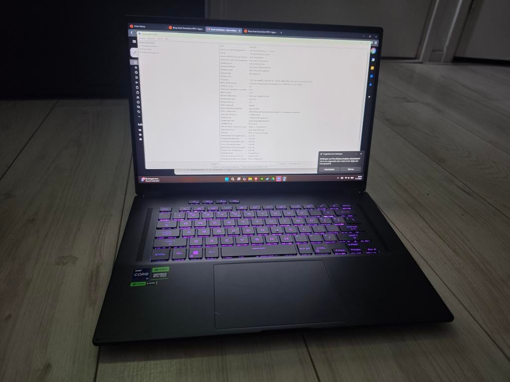 Asus ROG Flow X16 GV601VI laptop, Computers en Software, Windows Laptops, Met videokaart, Asus, Ophalen of Verzenden, Zo goed als nieuw