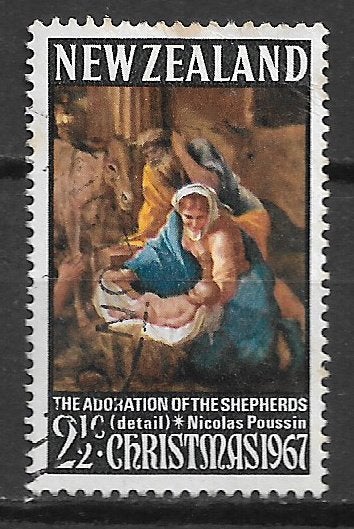 New Zealand 1967 Kerstmis gezamenlijke uitgifte met Niue, Ophalen of Verzenden, Gestempeld