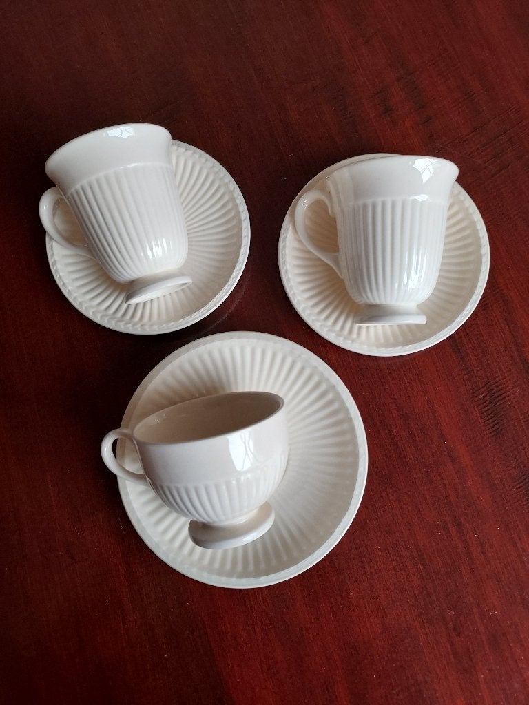 3 kop en schotel Wedgwood Edme, Ophalen, Zo goed als nieuw, Kop(pen) en/of Schotel(s), Wedgwood