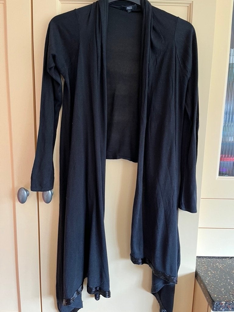 Zwart fijn gebreid Vanilia Elements vest, maat L, Maat 38/40 (M), Verzenden, Vanilia, Zwart