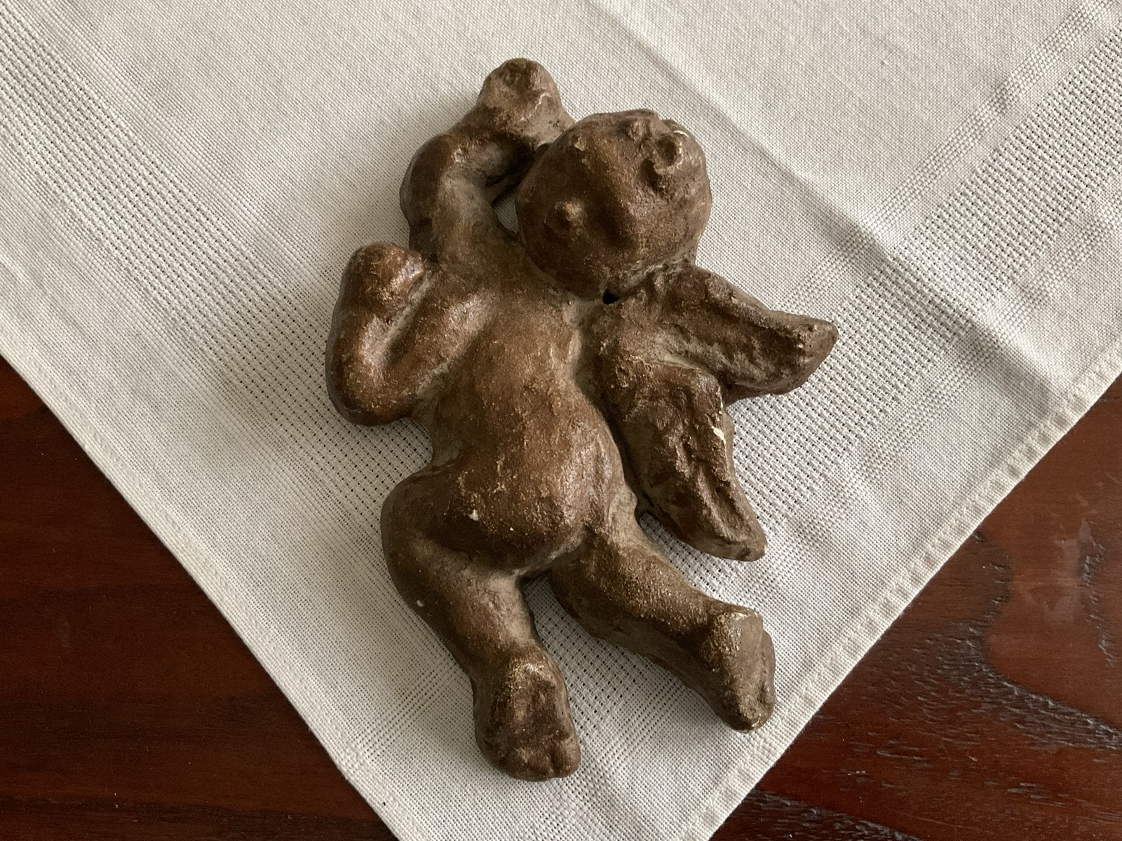Vintage Putto / Engel Wanddecoratie - Gesigneerd Verhoeven, Antiek en Kunst, Ophalen of Verzenden