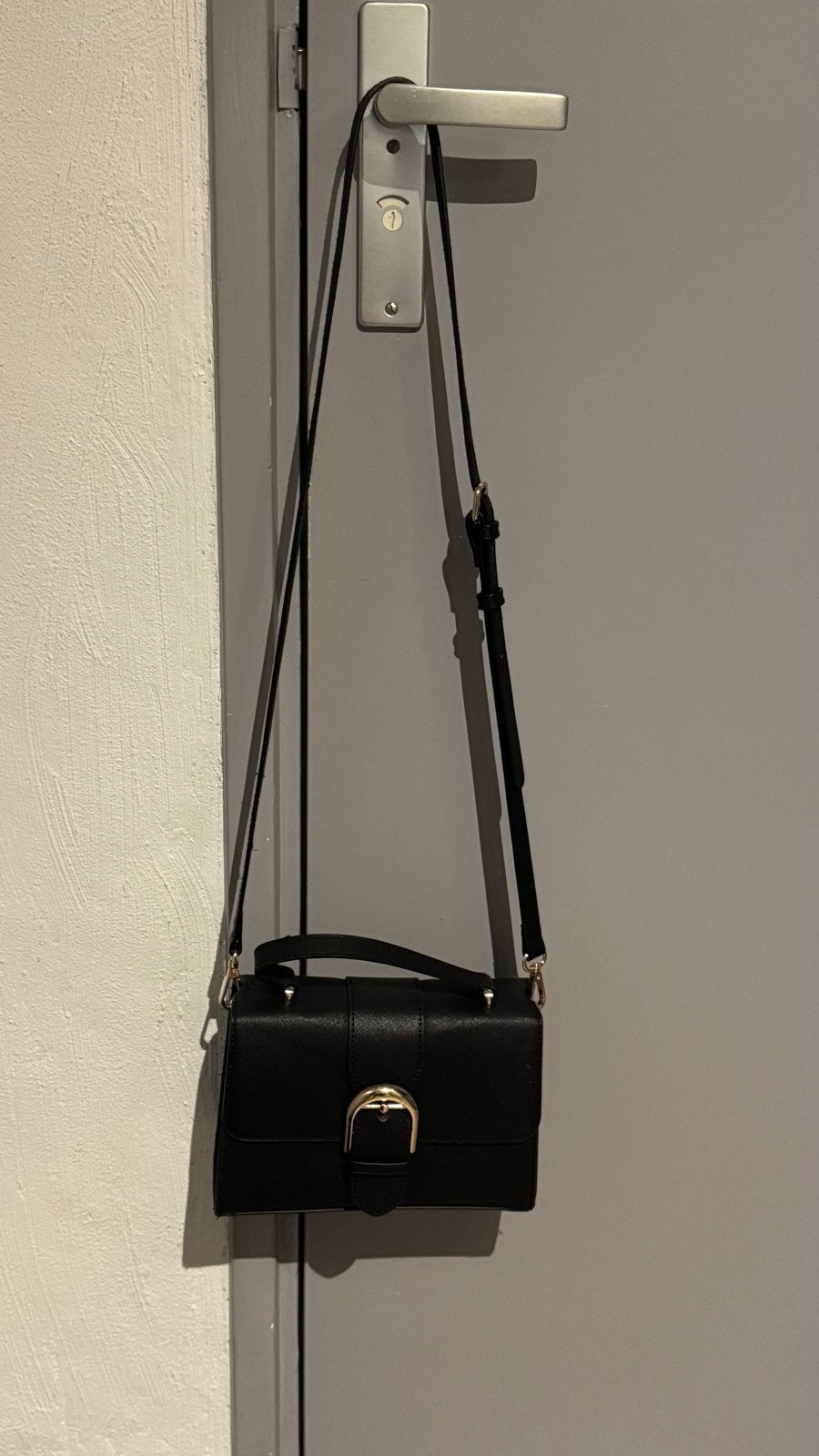 Anna Field Handtas Zwart met Gesp, Sieraden, Tassen en Uiterlijk, Ophalen of Verzenden, Gebruikt, Zwart, Handtas