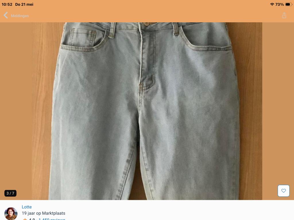 Dames spijkerbroek mt L - Bien Bleu, Verzenden, Gedragen, Blauw, W30 - W32 (confectie 38/40)