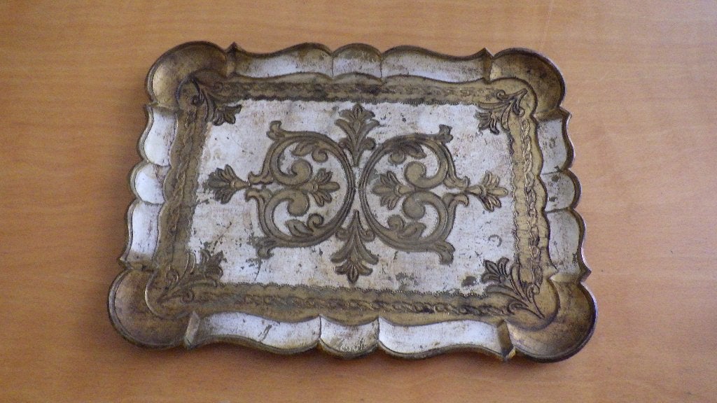 mooi oud dienblad, Ophalen of Verzenden, Gebruikt, Rechthoekig, Hout